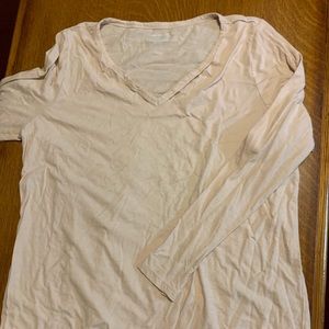 Lane Bryant Distressed neck long sleeve shirt